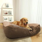 Dog Bed Orthopedic Memory Foam Raised Headrest Washable Cover