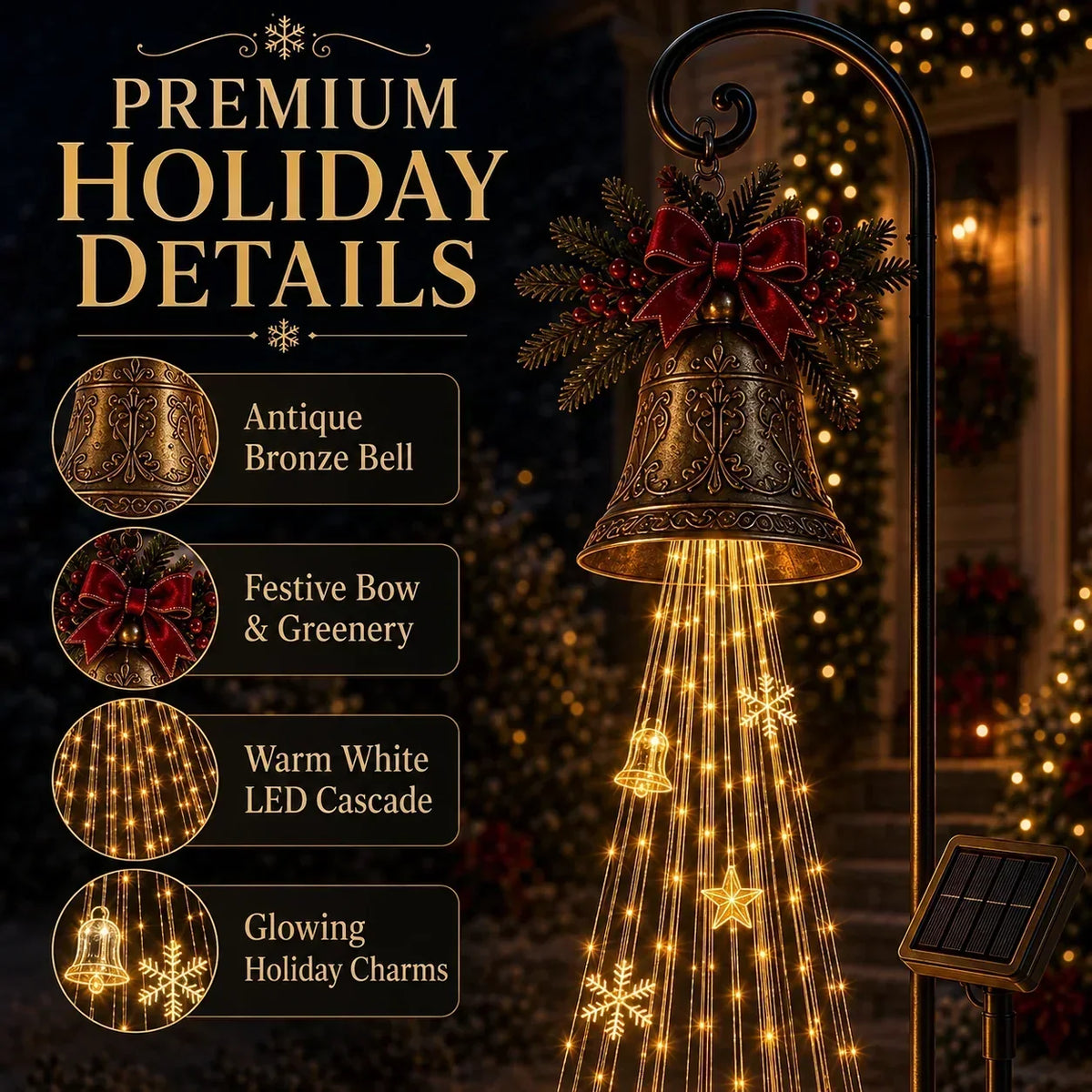 Christmas Light Stake Swirling LED Outdoor Decor