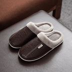 Men’s Slippers Plush Lined Cushioned EVA Sole Slip-On Design