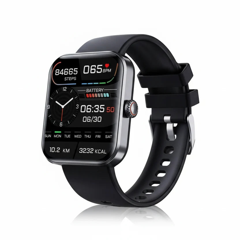 Smartwatch Non-Invasive Glucose Trend, Heart Rate & Sleep Tracking