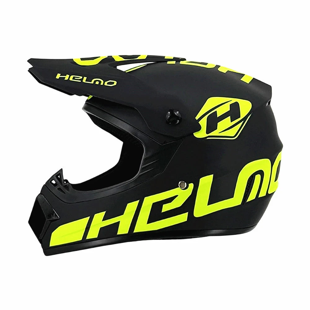 Dirt Bike Helmet Full Face Adjustable Visor Reinforced Chin Guard