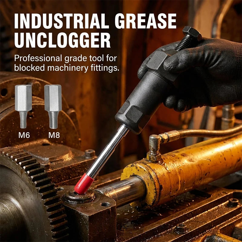 Grease Fitting Cleaner Tool M6/M8 Adapters Long & Short Rod Options