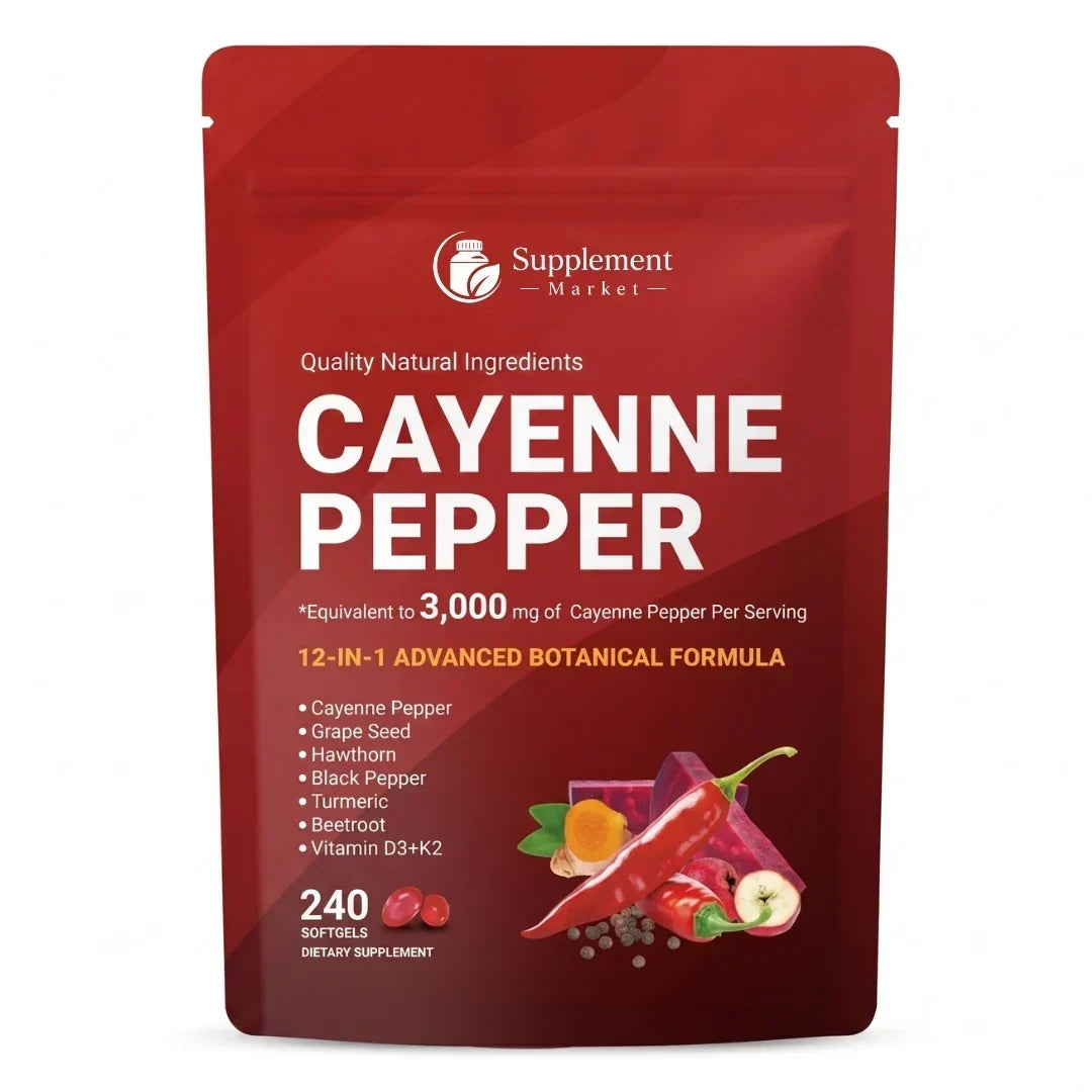 Cayenne Pepper Softgels 10-Ingredient Botanical Formula Metabolism Support