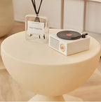 Coffee Table Round Plastic Space-Saving Lightweight