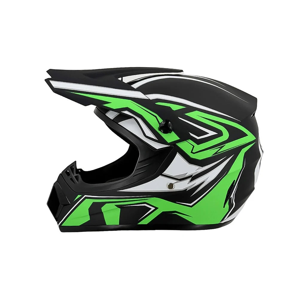 Dirt Bike Helmet Full Face Adjustable Visor Reinforced Chin Guard