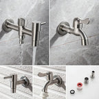 Outdoor Faucet 304 Stainless Steel Wall-Mounted Rust-Resistant
