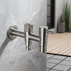 Outdoor Faucet 304 Stainless Steel Wall-Mounted Rust-Resistant