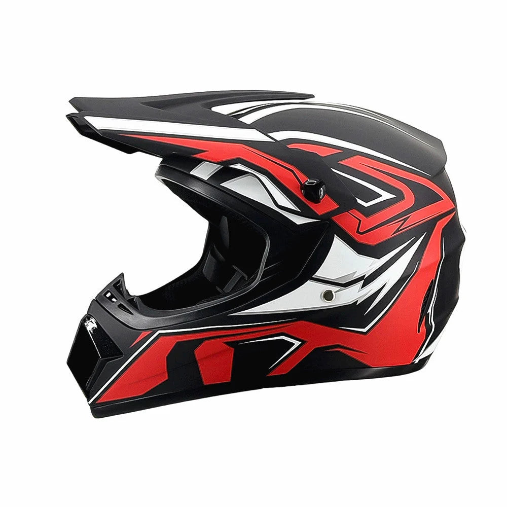 Dirt Bike Helmet Full Face Adjustable Visor Reinforced Chin Guard