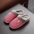 Men’s Slippers Plush Lined Cushioned EVA Sole Slip-On Design