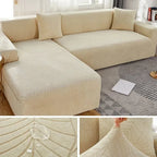 L-Shaped Sofa Cover Polyester Machine-Washable Stain Protection