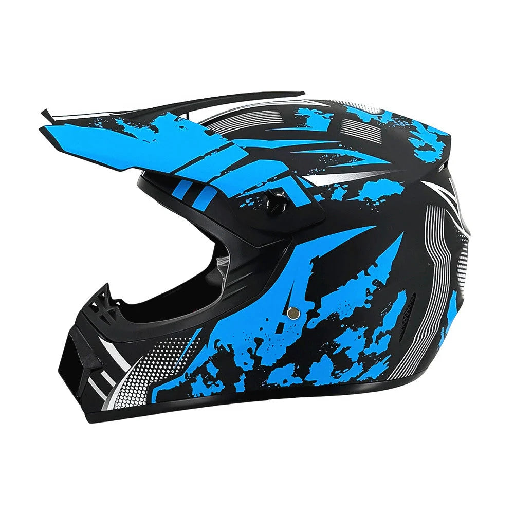 Dirt Bike Helmet Full Face Adjustable Visor Reinforced Chin Guard