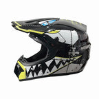 Dirt Bike Helmet Full Face Adjustable Visor Reinforced Chin Guard