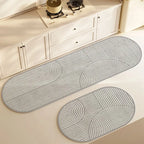 Floor Mat Diatomite Quick-Drying Non-Slip Rubber Backing