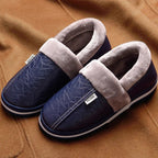 Men’s Slippers Plush Lined Cushioned EVA Sole Slip-On Design