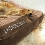 Dog Bed Orthopedic Memory Foam Raised Headrest Washable Cover