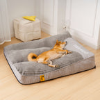 Dog Bed Orthopedic Memory Foam Raised Headrest Washable Cover