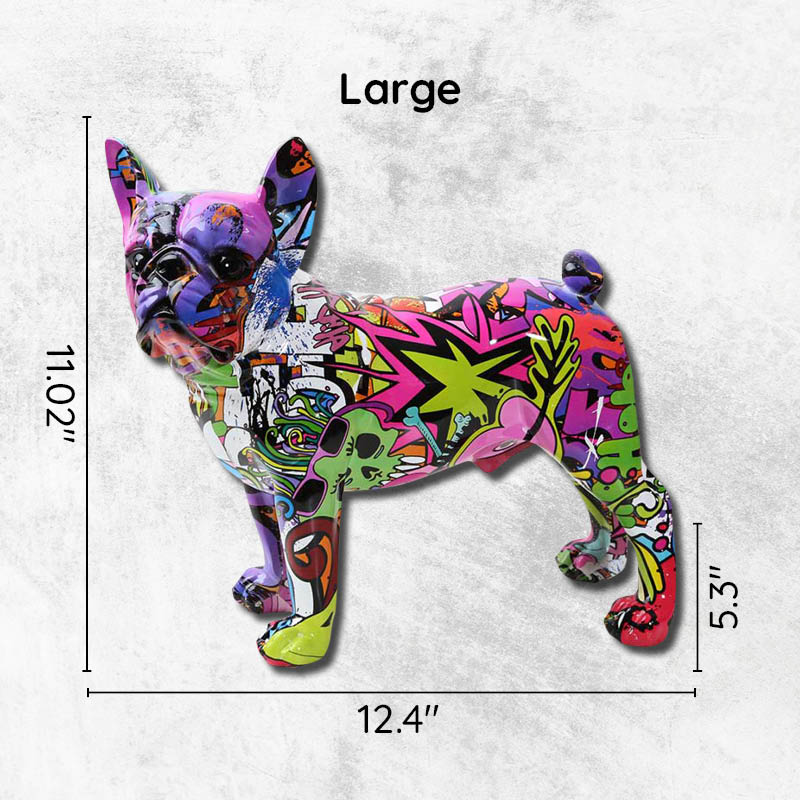 Street-Art French Bulldog Resin Statue